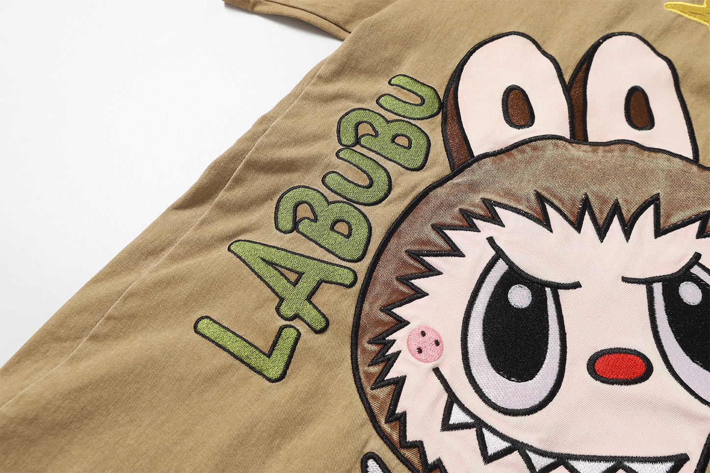 Labubu Embroidered Two Toned Shirt
