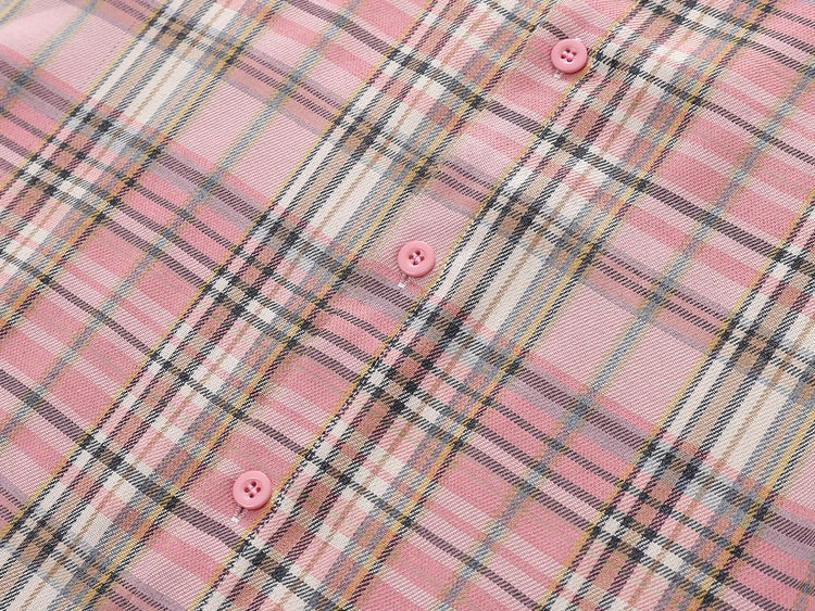 Dachshunds Embroidered Plaid Shirt