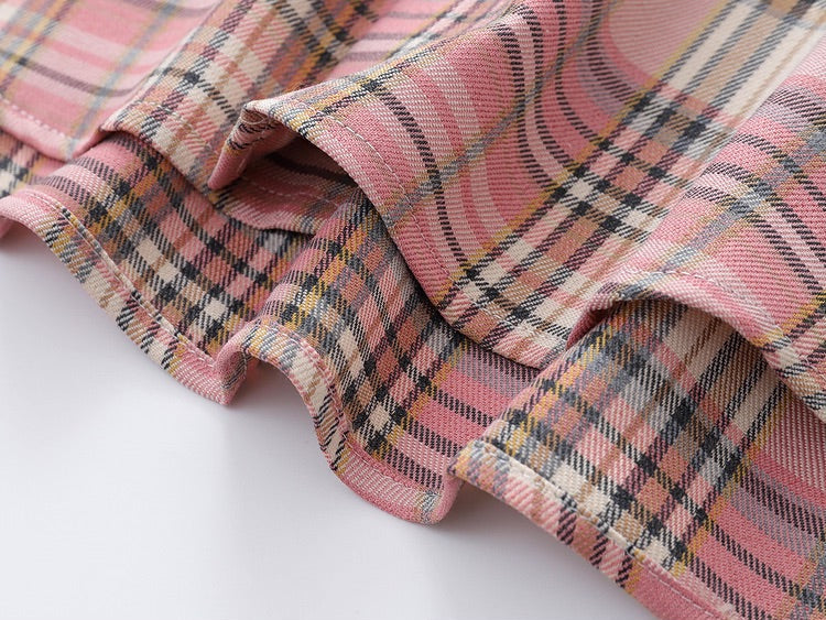 Dachshunds Embroidered Plaid Shirt