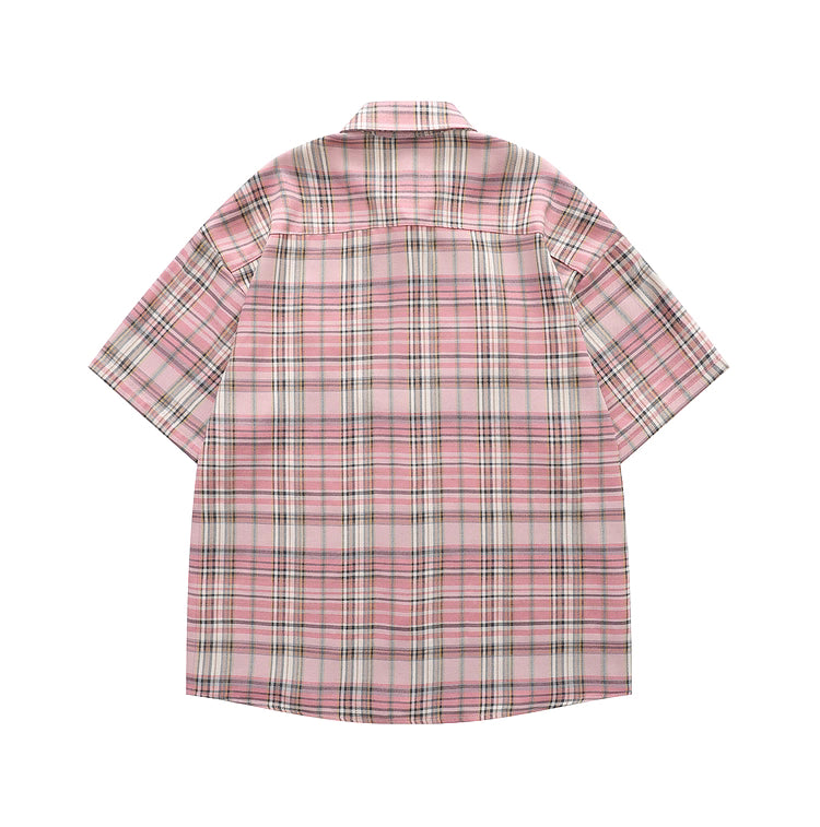 Dachshunds Embroidered Plaid Shirt
