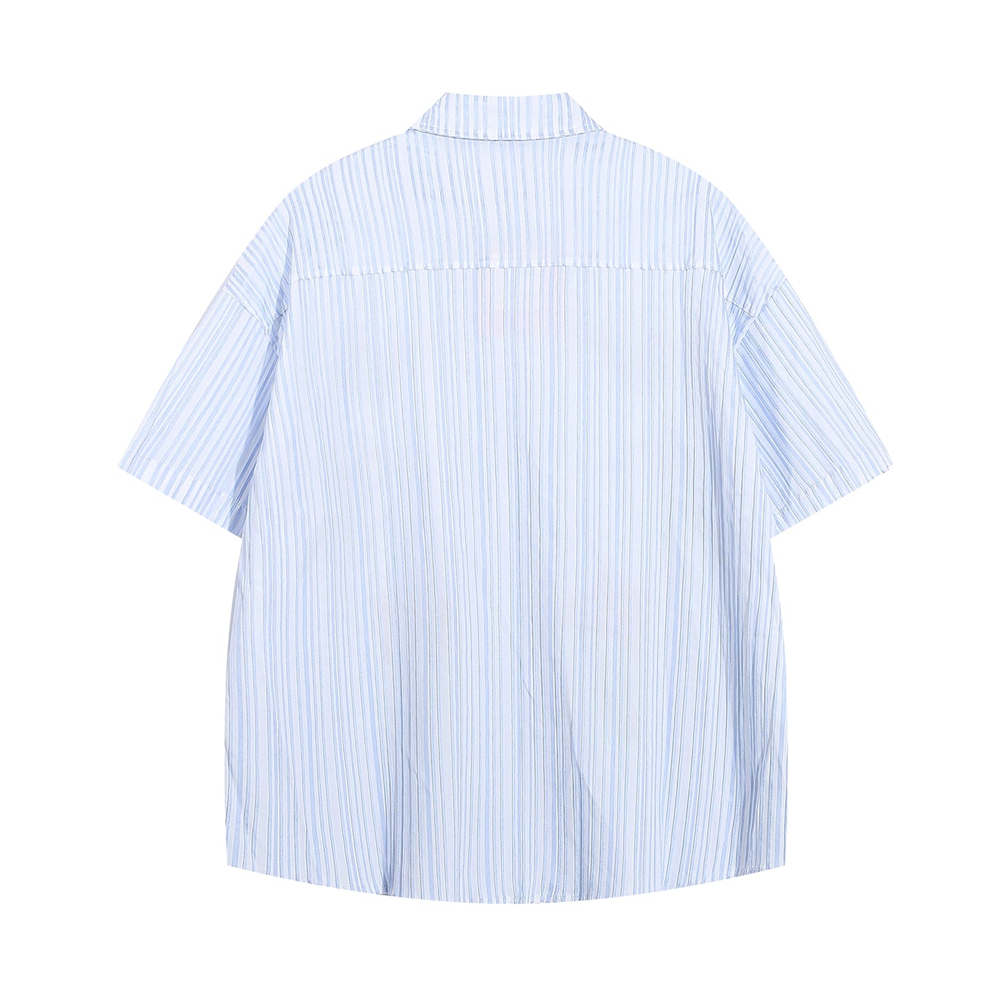 Artsy Butterfly Floral Embroidered Striped Shirt