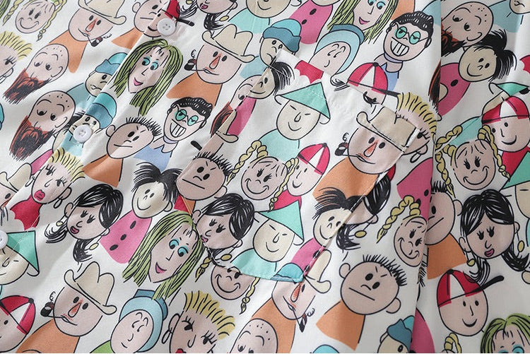 American Style Retro Cartoon Shirt