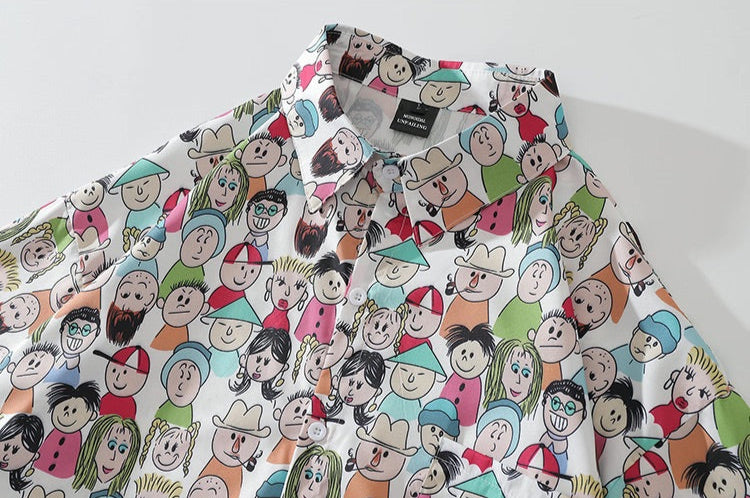 American Style Retro Cartoon Shirt