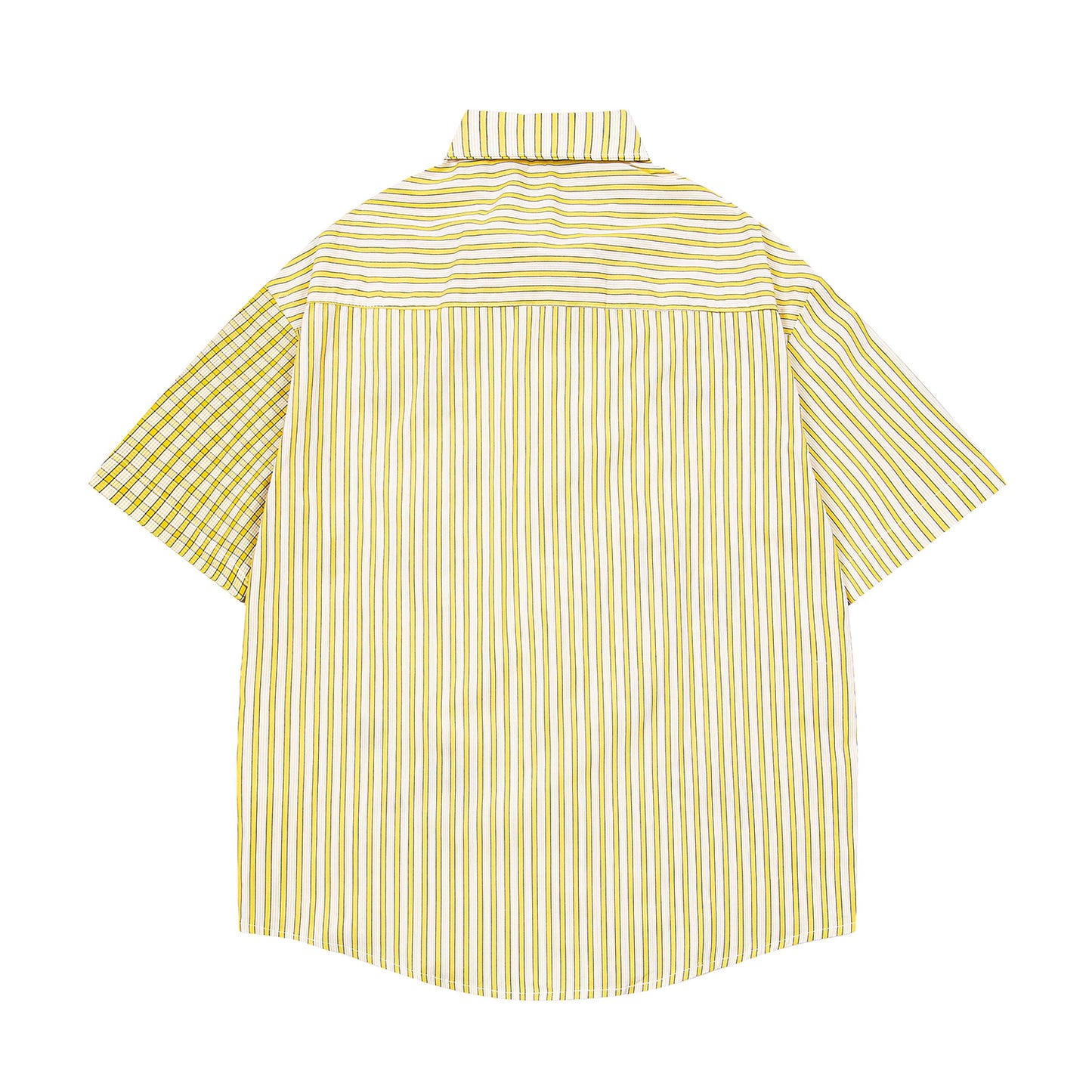 Cartoon Puppies Embroidered Plaid Striped Shirt