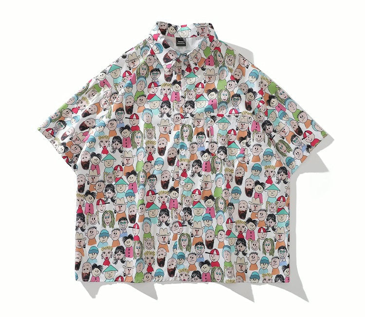 American Style Retro Cartoon Shirt