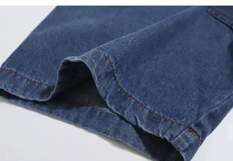 Vintage Cat Embroidered Denim Shirt