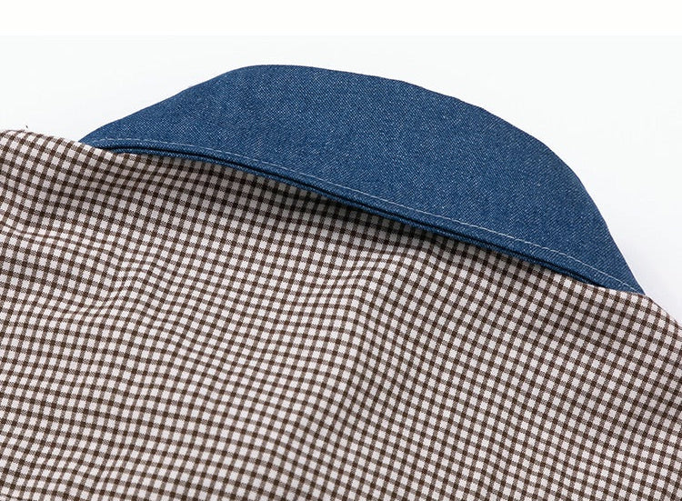 Dalmatian Embroidered Two Toned Checkered Shirt