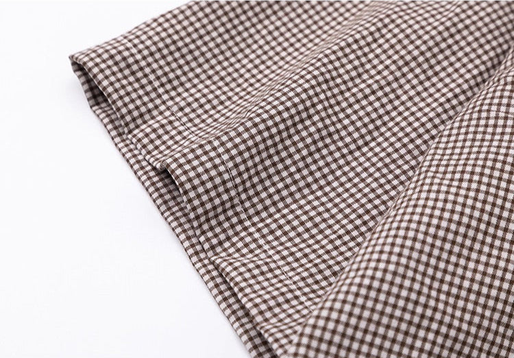 Dalmatian Embroidered Two Toned Checkered Shirt