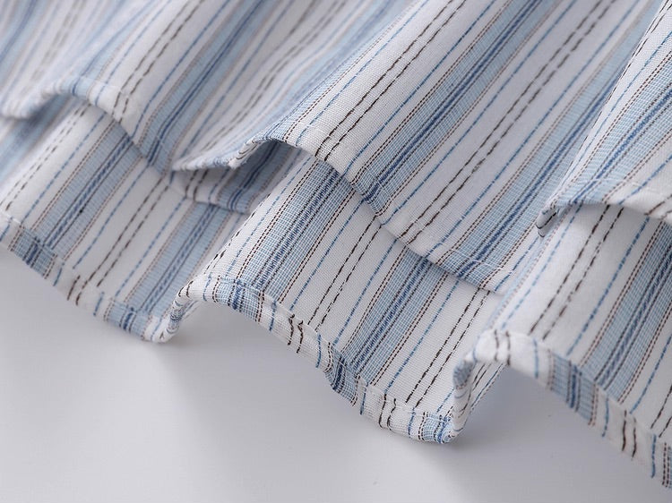Dalmatian Cartoon Embroidered Striped Shirt