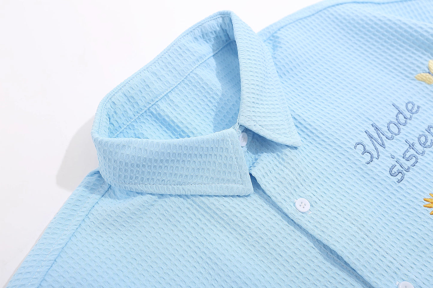 Colourful Flowers Embroidered Shirt