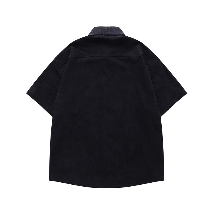 Flower Birds Embroidered Velvet Shirt