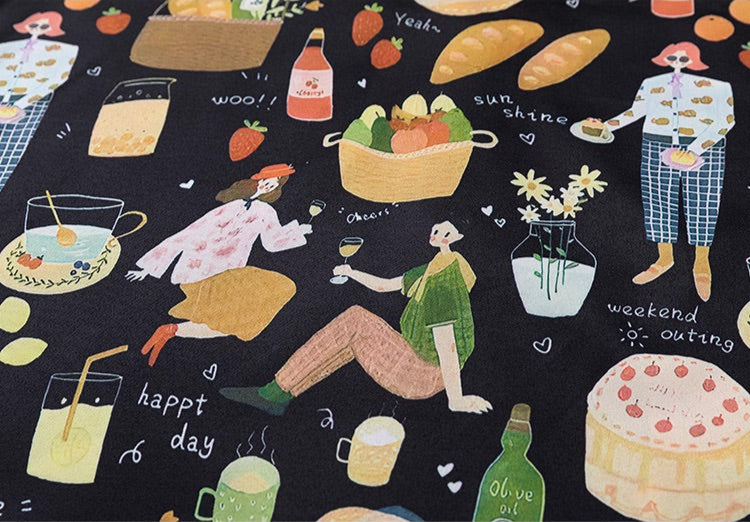 Food And Drinks Cartoon Shirt