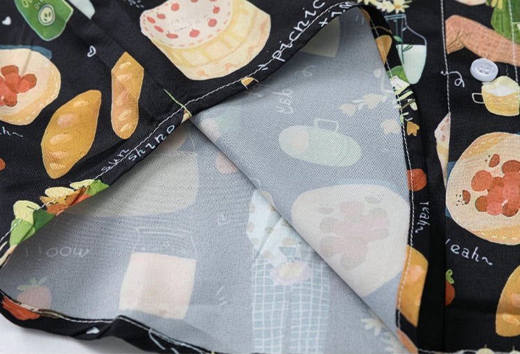 Food And Drinks Cartoon Shirt