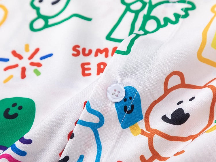 Harajuku-Style Retro Graffiti Shirt