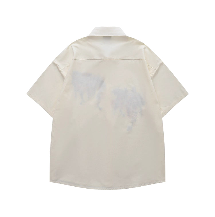 Japanese Floral Embroidered Shirt