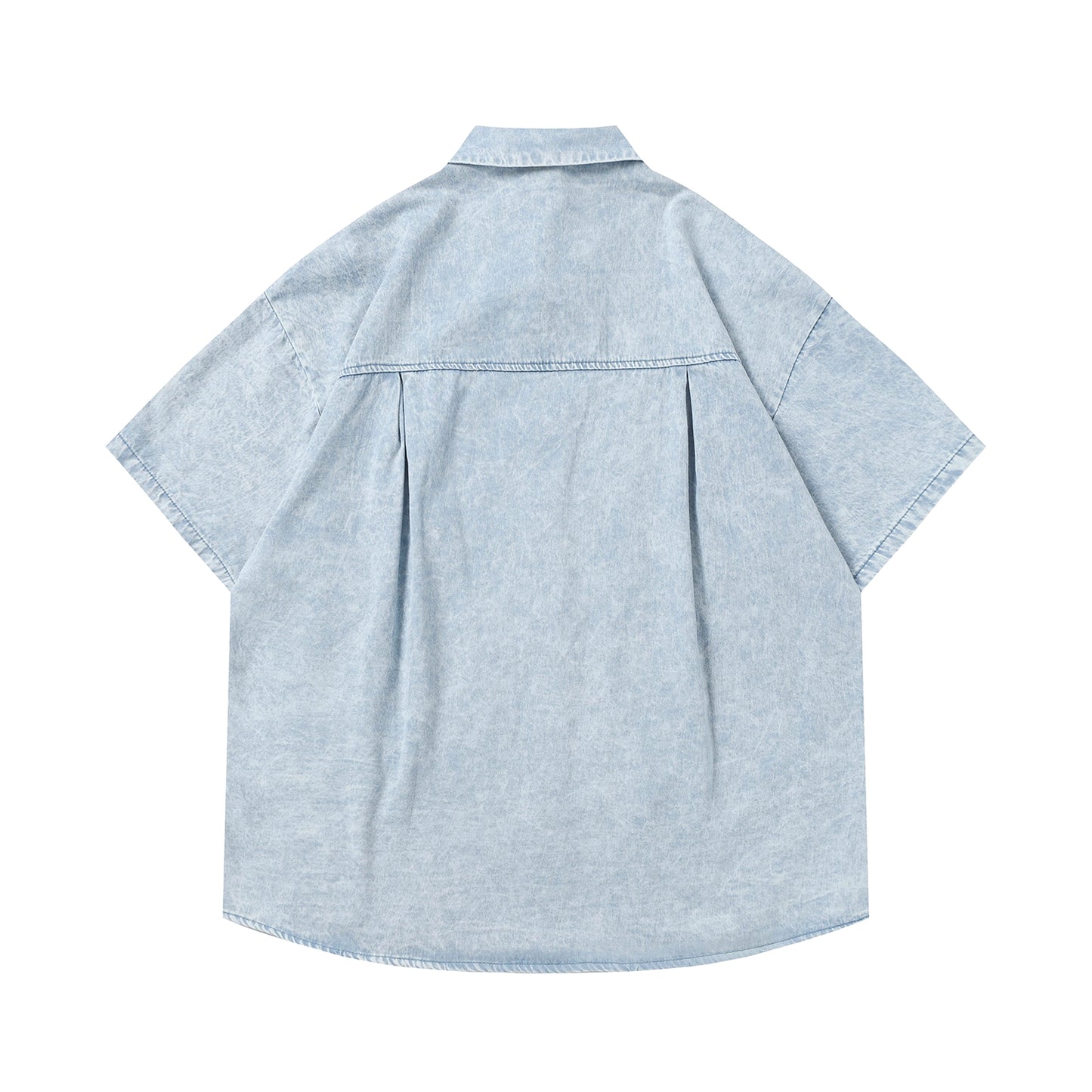 Labubu Embroidered Denim Shirt