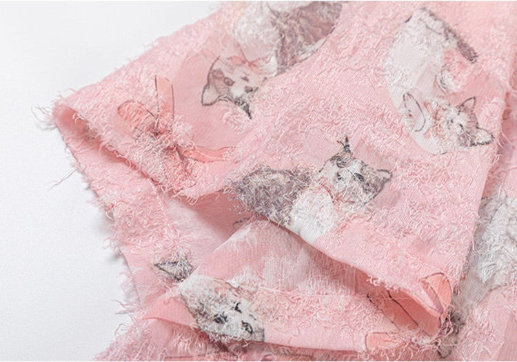 Laced Cats Print Shirt
