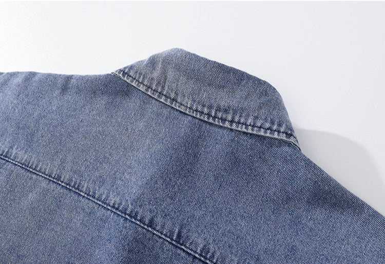Winnie The Pooh Embroidered Denim Shirt