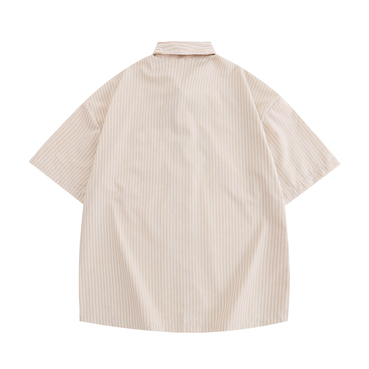 Japanese Cute Sheep Embroidered Striped Shirt