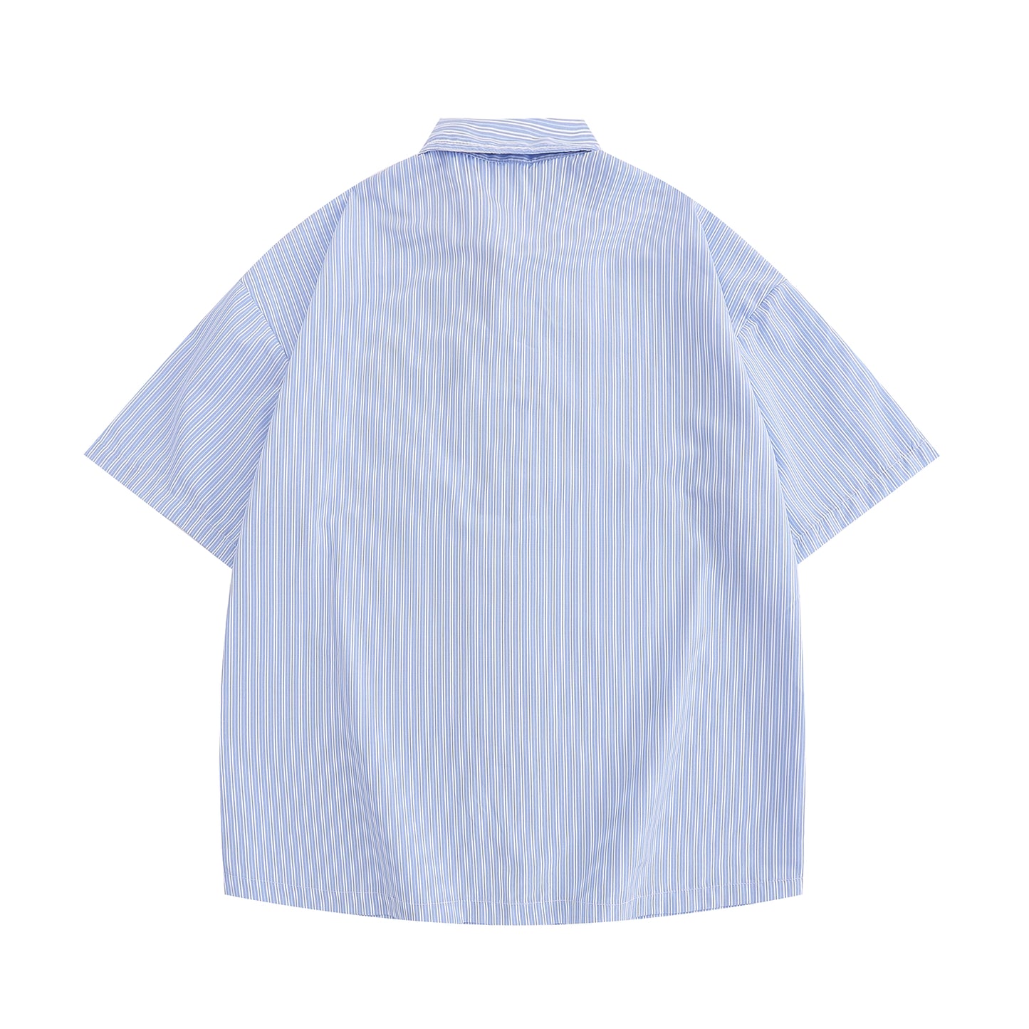 Japanese Cute Sheep Embroidered Striped Shirt
