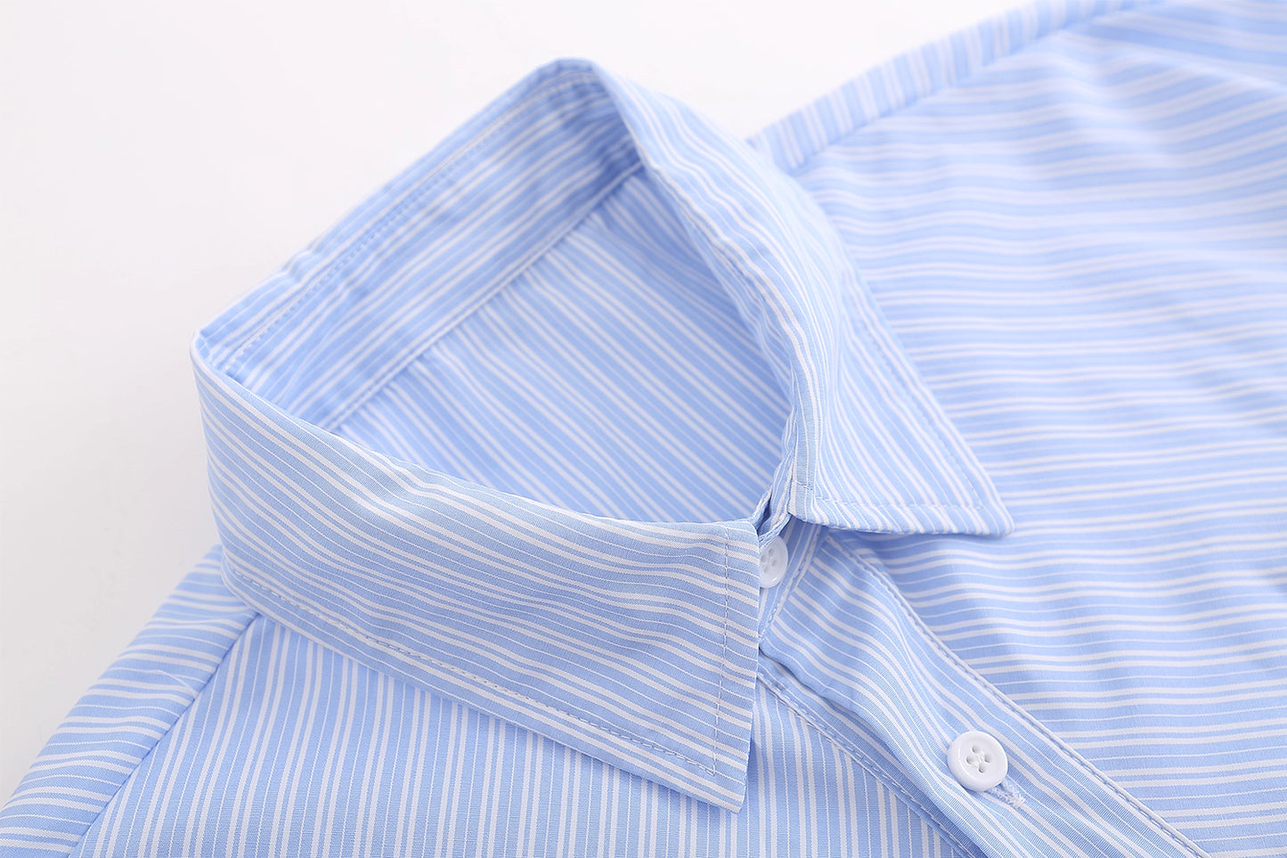 Japanese Cute Sheep Embroidered Striped Shirt