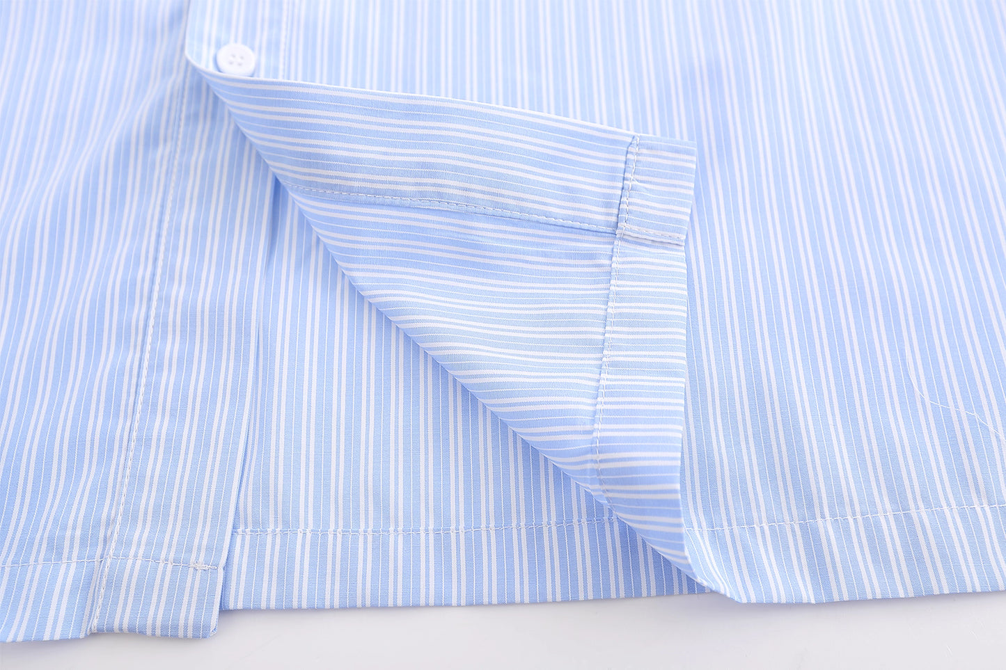 Japanese Cute Sheep Embroidered Striped Shirt
