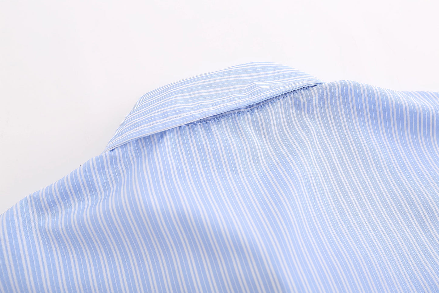 Japanese Cute Sheep Embroidered Striped Shirt