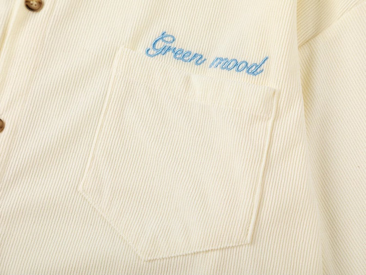 Velvet Flowers Embroidered Shirt