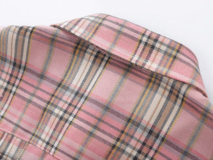 Dachshunds Embroidered Plaid Shirt