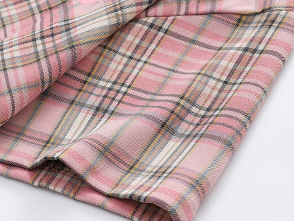Dachshunds Embroidered Plaid Shirt