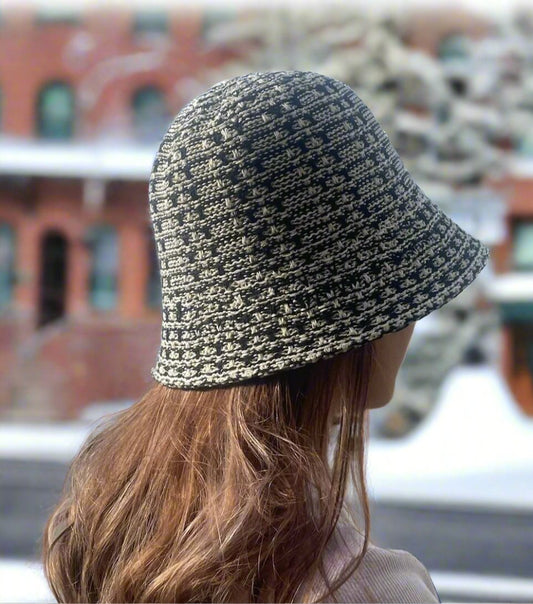 Monochrome Cloche Hat