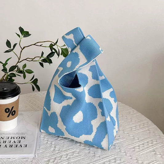 Handmade Abstract Flower Tote Bag