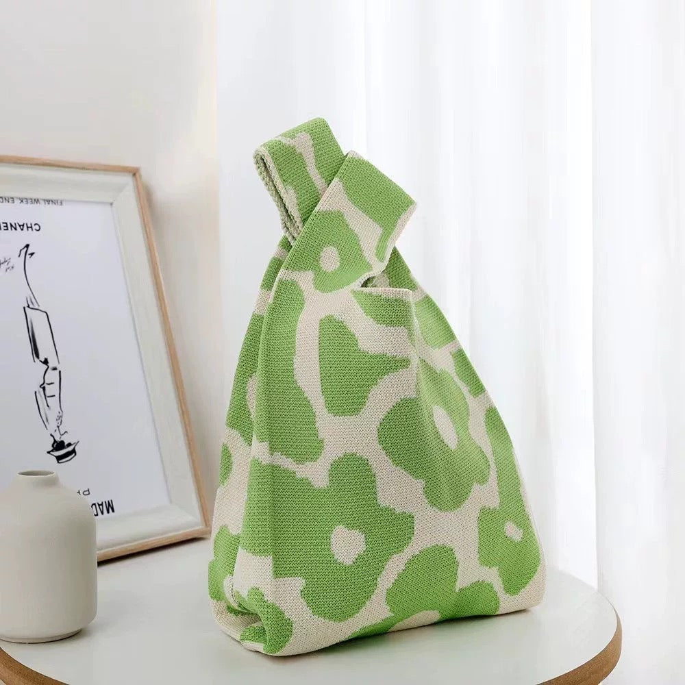 Handmade Abstract Flower Tote Bag