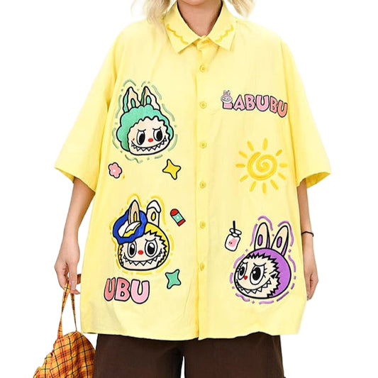 Playful Labubu Embroidered Shirt