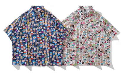 American Style Retro Cartoon Shirt