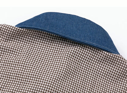 Dalmatian Embroidered Two Toned Checkered Shirt