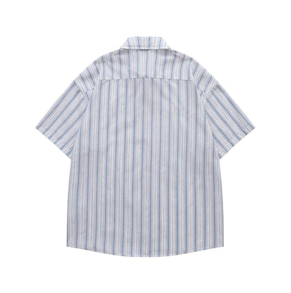 Dalmatian Cartoon Embroidered Striped Shirt