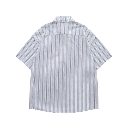 Dalmatian Cartoon Embroidered Striped Shirt