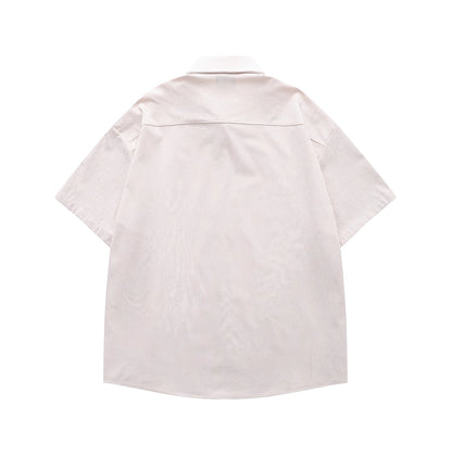 Flower Birds Embroidered Velvet Shirt