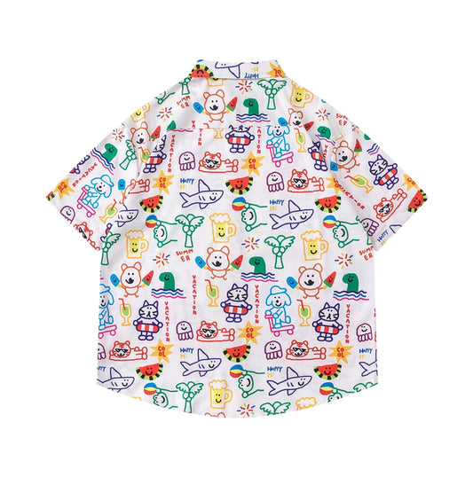 Harajuku-Style Retro Graffiti Shirt