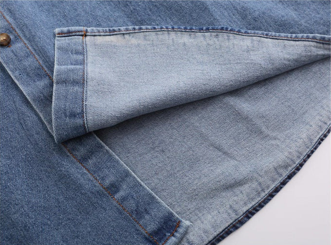 Island Beach Embroidered Denim Shirt