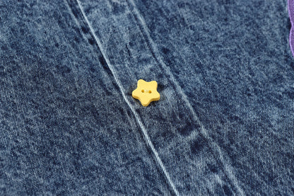 Labubu Embroidered Denim Shirt
