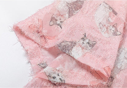 Laced Cats Print Shirt