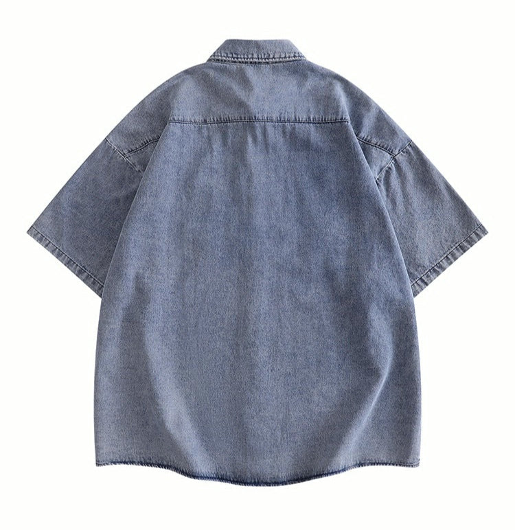 Winnie The Pooh Embroidered Denim Shirt