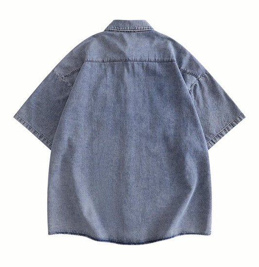 Winnie The Pooh Embroidered Denim Shirt