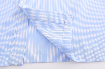 Japanese Cute Sheep Embroidered Striped Shirt